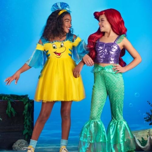 NWT Disney Flounder Girl's Costume Dress - Picture 6 of 7